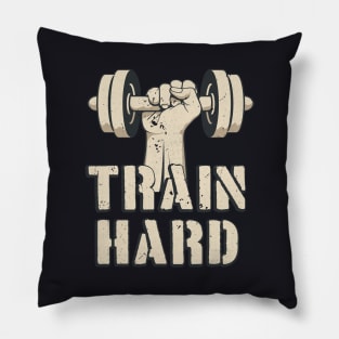 Train Hard Workout Pillow