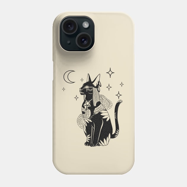 Bastet: a Feline Mystery Phone Case by Blacklinesw9