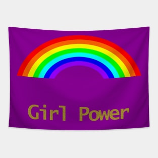 Girl Power Feminism Rainbow Tapestry