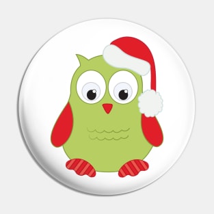 Cute Santa Owl Pin