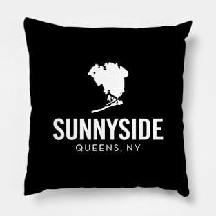 Sunnyside, Queens - New York (white) Pillow