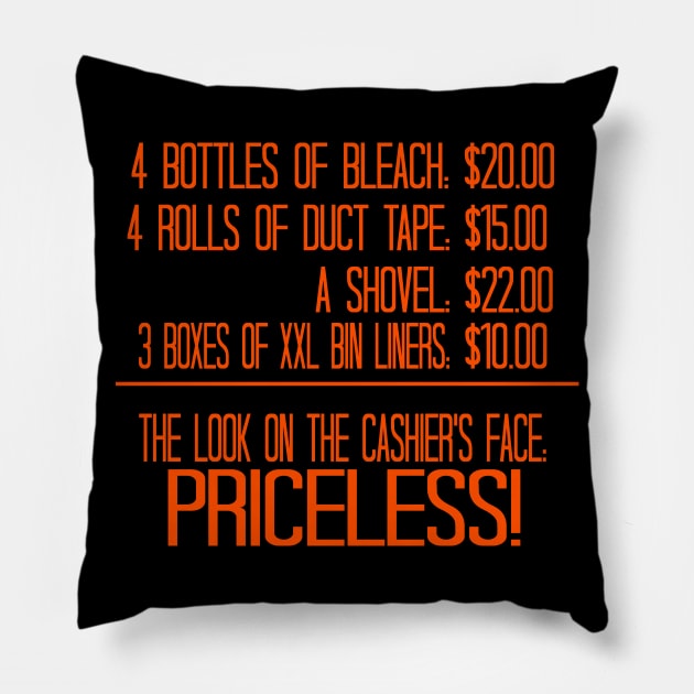 The Look On The Cashiers Face Priceless! Pillow by VintageArtwork