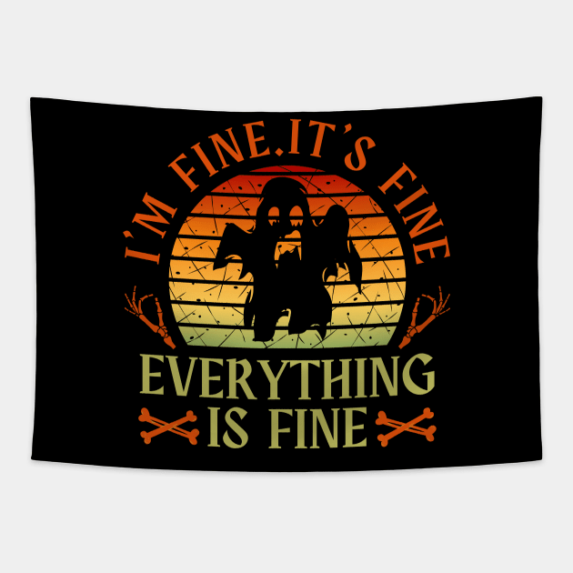 I'm fine.It's fine. Everything is fine.ghost Tapestry by Myartstor 