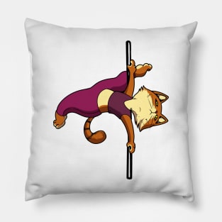 Cat on pole dance pole - Pole Fitness Pillow