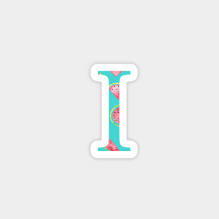 Iota Watermelon Letter Magnet