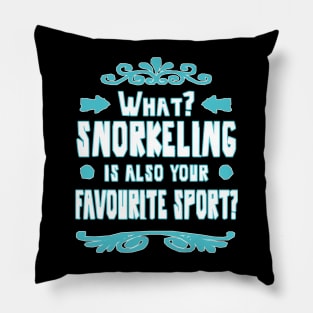 Snorkeling apnea coral coast sea vacation Pillow