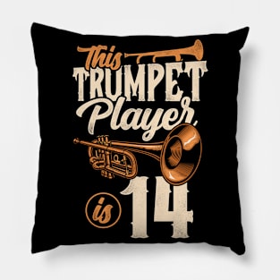 This Trumpet Player Is 14 Trumpeter 14th Birthday Pillow