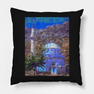 Abstract wall art print Mosqueset  in the hillside - Turkey Pillow