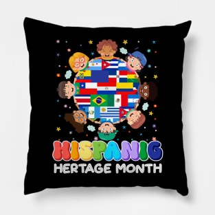 Hispanic Heritage Month Latin American Flag Kids Boys Girls Pillow