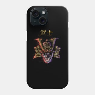 Scribble Samurai Skull Phone Case