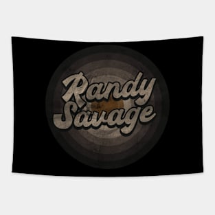 RETRO BLACK WHITE - randy savage Tapestry