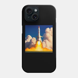 Vintage Space Rocket Launch Phone Case