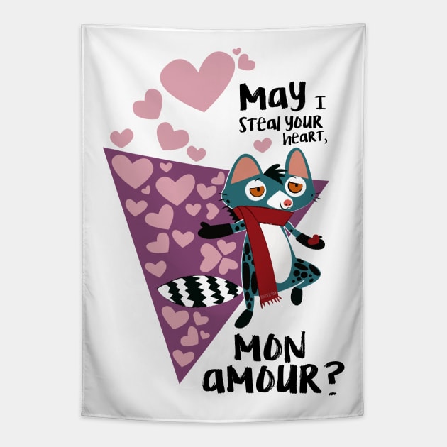 Steal your heart mon amour Tapestry by belettelepink