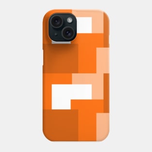 Orange abstract squares tiles pattern Phone Case