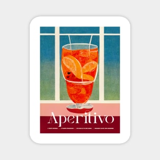 Retro Aperitivo Poster Window Aperitivo Homebar, Kitchen Bar Prints, Vintage Drinks, Recipe, Wall Art Magnet