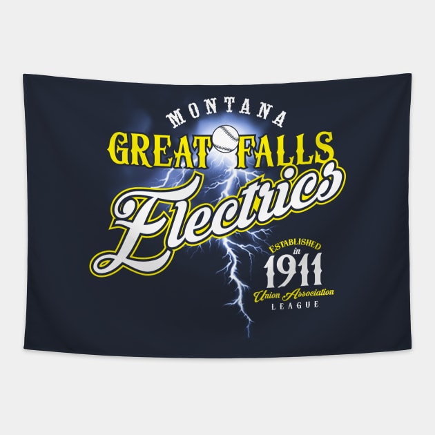 Great Falls Electrics Tapestry by MindsparkCreative