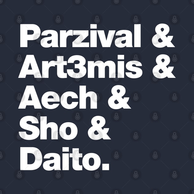 Parzival & Art3mis & Aech & Sho & Daito. by innercoma@gmail.com