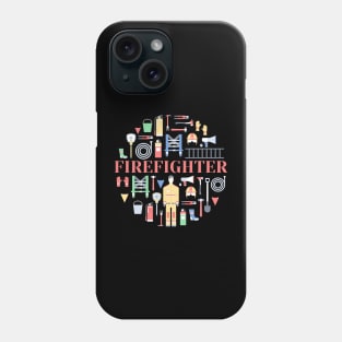 firefighter doodle concept Phone Case