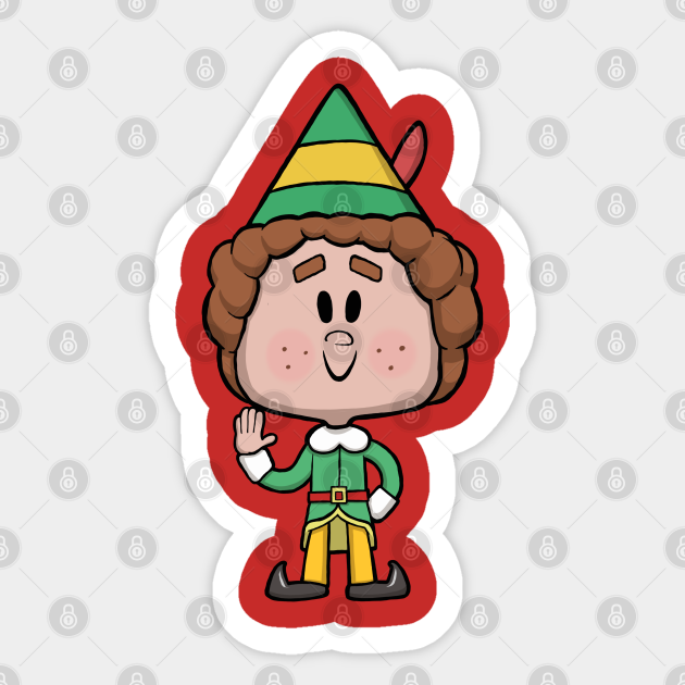 Cute Buddy Elf - Elf Movie - Sticker | TeePublic Cute Buddy Elf - Elf Movie - Sticker | TeePublic