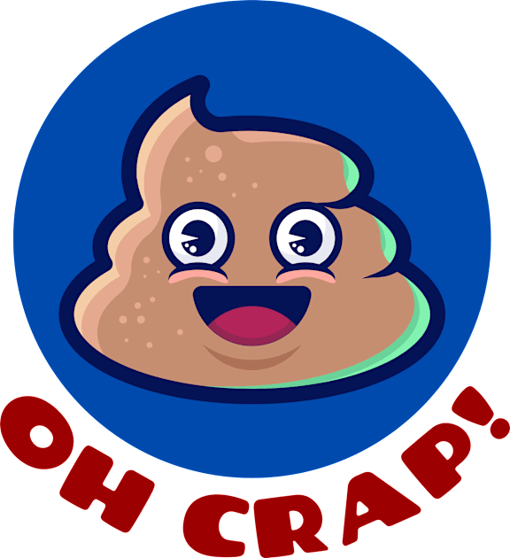 Oh Crap | Cute Poop Pun Kids T-Shirt by Allthingspunny