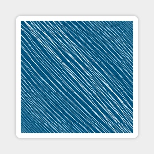 Striped-pattern, blue, white, simple, minimal, minimalist, lined-pattern, stripe, modern, trendy, basic, digital, pattern, abstract, lines, line, line-art, jewel-color, Magnet