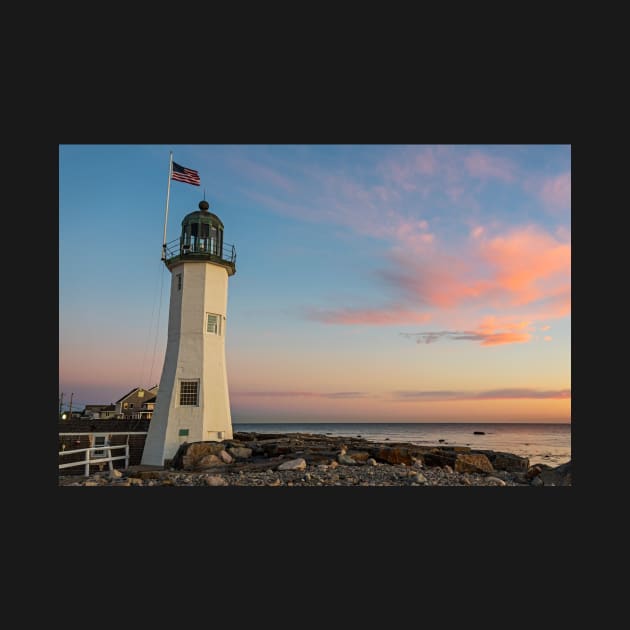 Scituate Lighthouse Scituate Massachusetts South Shore at Sunrise by WayneOxfordPh