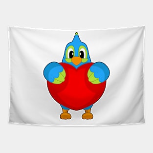 Parrot Heart Tapestry