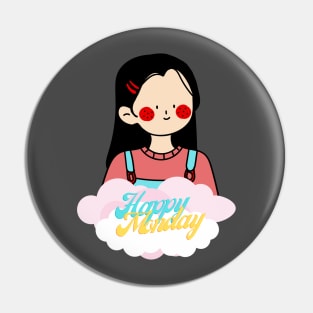 cute girl T-Shirt Pin