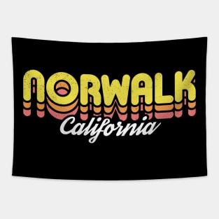 Retro Norwalk California Tapestry