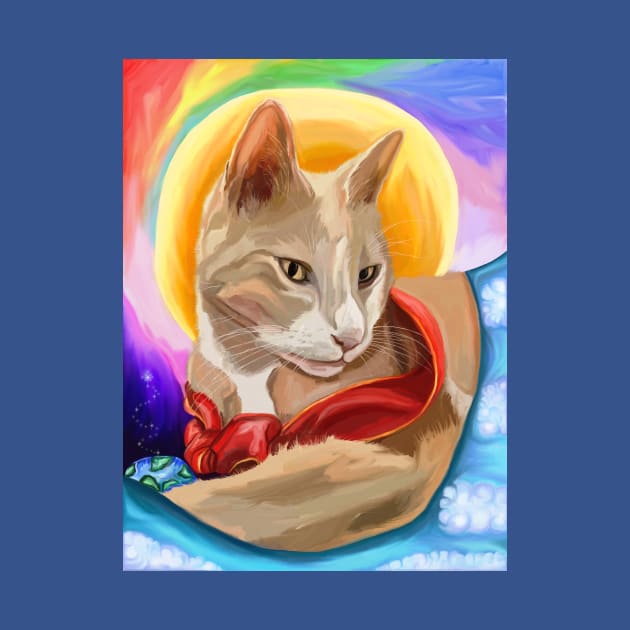 Cat's Ascension to Rainbow Bridge by Art by Deborah Camp