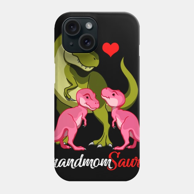 Grandmomsaurus T-Shirt T-rex Grandmom Saurus Dinosaur Phone Case by johnbbmerch