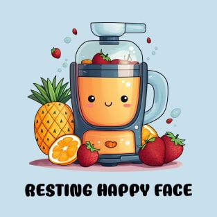 Fruit Juicer Resting Happy Face Funny Healthy Novelty T-Shirt