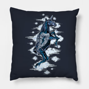 BLACK UNICORN by San Miguel Pillow