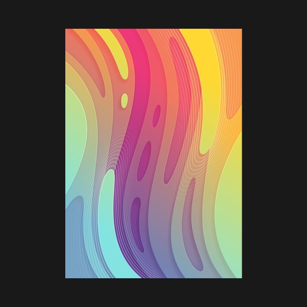 Rainbow stream | Fluid acid contemporary design by natasedyakina