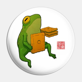 late night snack frog Pin