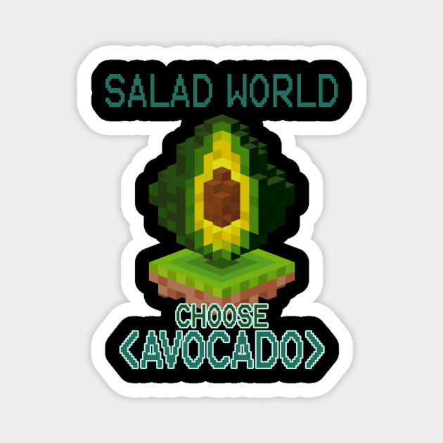 Salad World Choose Avocado Cool Avocado Gamer Level Magnet by TV Dinners