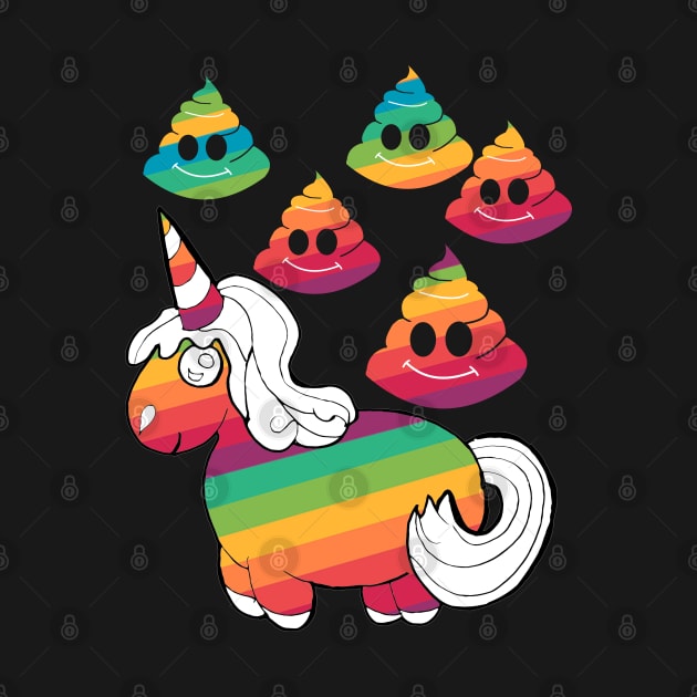 Rainbow Unicorn Emoji Poop by GreenCowLand