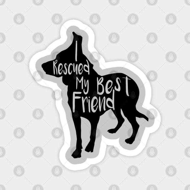 Rescue Dog Best Friend Magnet by shanestillz