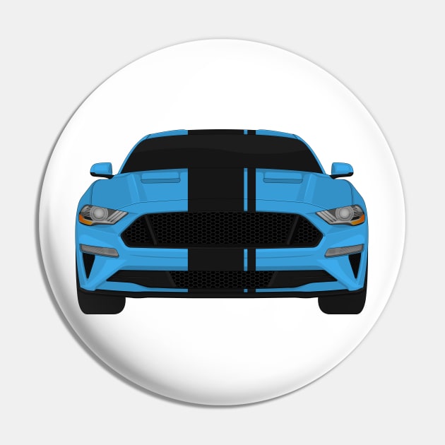 Mustang GT Velocity-Blue + Black Stripes Pin by VENZ0LIC