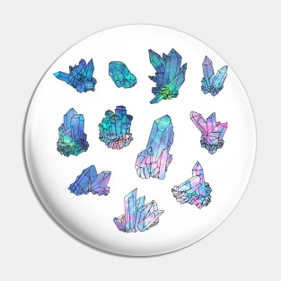 Rainbow Galaxy Crystals Pin