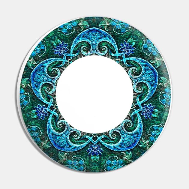 blue ring mandala Pin by TrueMagic