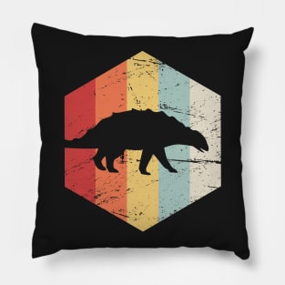 Retro 70s Ankylosaurus Pillow