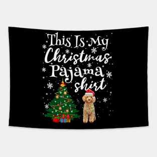 This is my Christmas Pajama Shirt Poodle Lover Dog Tapestry