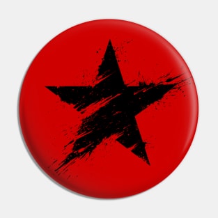 Painted Star - Black Pin