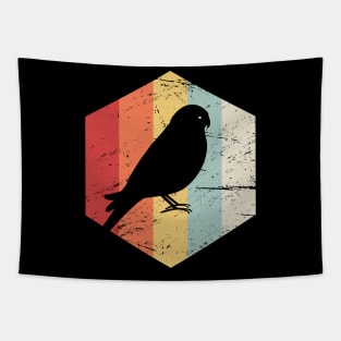 Retro Vintage Parakeet Budgie Bird Icon Tapestry