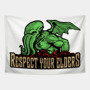 Cthulhu Respect Your Elders Tapestry