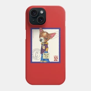 Funny chihuahua with clothes and attitude Phone Case