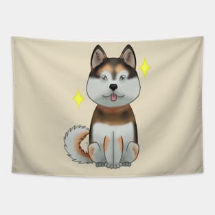 Sable alaskan malamute Tapestry