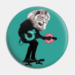 Rock Star Lion Pin