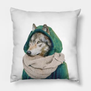 Wolf Portrait Pillow